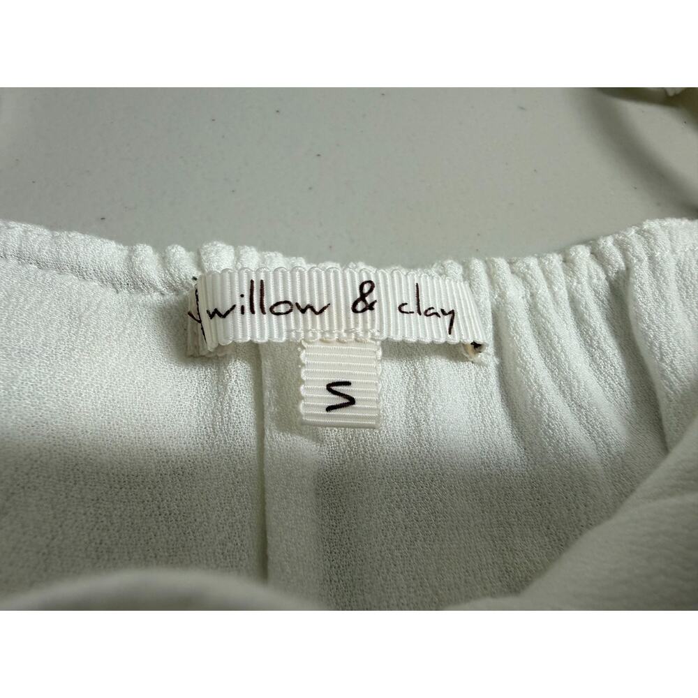 Willow & Clay Lace Babydoll Maxi Dress Womens Size Small Ivory Bohemian Romantic - Picture 11 of 13